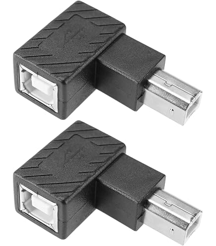 CY USB 2.0 Verlängerungskabel Typ B – 90 Grad Abgewinkelt, 20 Cm, Für Drucker & Scanner