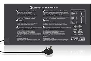 KETOTEK Seedling Heat Mat, Seed Heating Mat Plant Warming Pad 220V Seed Germination Heat Mat Waterproof 21W