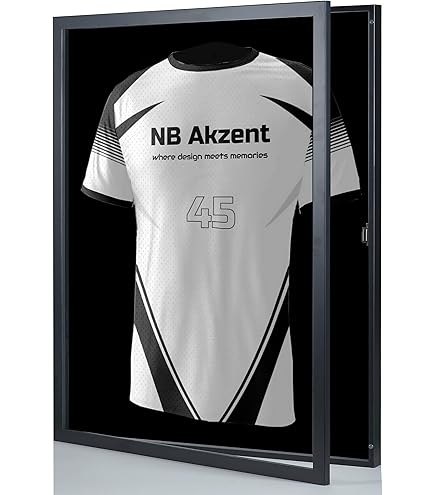 Stallmann Design Trikotrahmen 70x90cm Gold - Vitrine Für Fußballtrikots & Erinnerungen