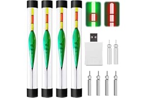 CHENBOOW Angelposen,4 Stück Led Posen Angeln,Schwimmer Angeln,Angeln Pose,Fishing Posen Set,Angel Zubehör,Posen Angeln Set,Posen Angeln mit Gravity Sensing,Angelzubehör,für Verschiedene Fischgrößen