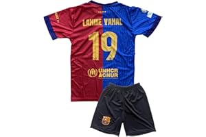 IHIMI Lamine Yamal Barcelona #19 - Maglia da calcio per bambini, blu 2024, maglia per bambini, maglia sportiva, maglia da calcio, per bambini (4-13 anni)