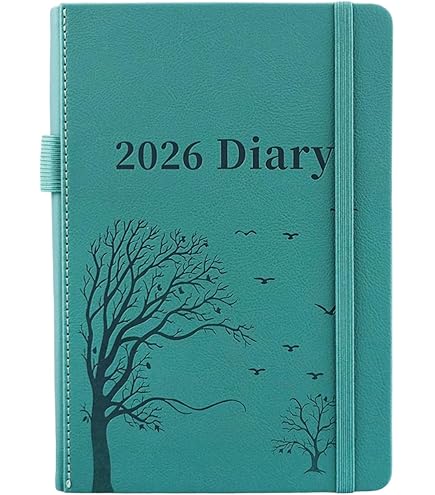A5 Wiro Academic Diary 2025-2026 Day A Page Mid Year Hardback Planner