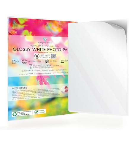Silhouette Media Adesivo | 8 Fogli Bi-Adesivi 21,6x27,9 Cm | Per Carta, Plastica, Vetro E Decorazioni Fai Da Te