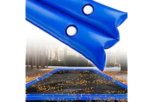 AULOCK 6 Packs 8ft Heavy-Duty Pool Cover Water Bags - Thicken Water Tubes Double-Chamber, 0.4mm PVC Pool Cover Weights for Winter Inground and Above Swimming Pool, Blue