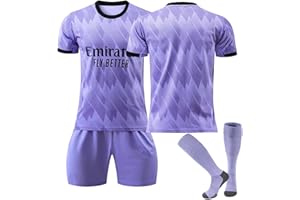 DUOROUPUTAO Maillot de Foot 2024/2023 No.7 Vinicius jr,No.5 Bellingham Ensemble Football Entrainement T-Shirt et Short avec Chaussettes