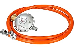 ZILAN Tubo del gas da 150 cm + riduttore di pressione da 50 mbar | regolatore del gas | propano | butano |