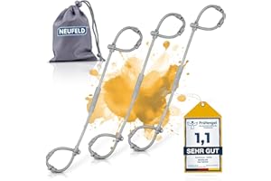 ‎NEUFELD NEUFELD® 3x Schnullerkette (inkl. GRATIS Tasche & E-Book) - Cup Catcher Baby - Buggy Spielzeug zum Befestigen - Sicherheitsgurte für Spielzeug