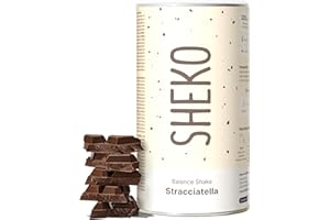 ‎SHEKO SHEKO Balance Shake Stracciatella - 21 Cremige Mahlzeitenersatz Shakes zum Abnehmen - Proteinreich, Glutenfrei & Natürlicher Geschmack - Abnehmen Shake