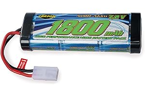 Carson 500608221 7.2V / 1800mAh NiMH Race Battery TAM - Rechargeable, avec Prise Tamiya, Pack Batterie pour Voiture RC, Batterie de Rechange pour véhicule télécommandé, Haute qualité, modélisme