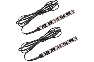 Kinstecks 2PCS 6LEDs Motorcycle LED Strip Light Bar Turn Signal Indicator Blinker Strip Lights Backup License Plate Strip Light 12V Universal for Motorcycles ATVs Scooters Vehicles-Amber