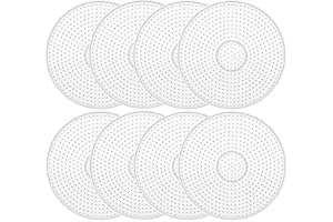 HOSHISEA 8 Pezzi Pegboard per Perline a Fusione, Pannelli Forati per Perline Stirare Base, Stirare Pegboard, Piastra con Motivo a Perline di Ferro, Adatta per Modelli Puzzle (Trasparente)