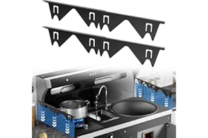 BLYEMICHDI 2Pcs Retractable Stove Gap Fillers,Stove Gap Covers Stainless Steel,Stove Counter Gap Cover Length 13.8" to 27.6",Range Trim Kit,Stove Side Covers for Oven,Stovetop and Kitchen (Black)