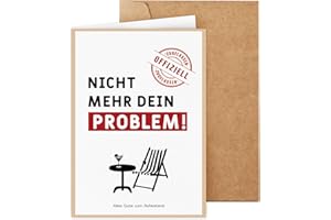 ‎WENMTHG WenmthG Einzigartige Karte zum Ruhestand (Klappkarte, inkl. Umschlag), Abschiedskarte Kollegen mit lustigen Motiven, Abschiedsgeschenk Mann Frau Kollege Kollegin Freunde