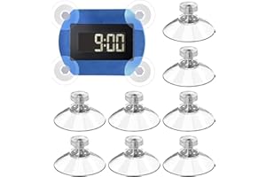 Aisikoo Elektronische Parkscheibe Saugnapf mit Gewinde, Saugnapf Haken für Digitale Parkscheibe Elektrisch mit Zulassung, Parkuhr Starke Transparente Saugknöpfe Set für Windschutzscheibe (8 Stück)