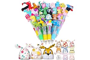 Gudotra KIT 60 Sacchetti Compleanno Bambini con 30 Penne Regalini Fine Festa Compleanno Multicolore Gadget Compleanno Bambini (90)
