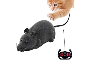 GÉNÉRIQUE Jouet pour Chat avec Souris téléée, Souris téléée réaliste, Jouets de Chat de Souris, Jouets interactifs électriques de Chat, Jouets à Rotation Automatique, Jouets de Chat,