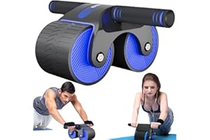 LONGZHUO Bauchtrainer 2023 Automatic Rebound Abdominal Wheel mit Handyhalterung und kniendem Pad AB-Bauchtrainer Roller,Abdominal Roller für Bauchkernkrafttraining