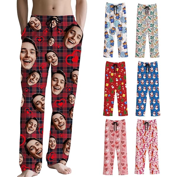 Bas De Pyjama Homme Pantalon De Pyjama Personnalisé Avec Photo Pour Homme Et Femme Pyjama Couple