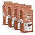 by Amazon Gemahlener Kaffee Espresso Crema, Lichte Röstung, Granulat, 1 kg, 4 Packungen mit 250 g – Rainforest Alliance-Zerti
