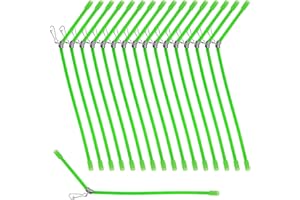 Rayong 25 PCS Anti Tangle da Pesca Bracci,Anti Boom con Snap,Supporto per Tubo da Pesca Linker Bilanciamento,Accessori per Connettori da Pesca per Pesca All'Aperto (Verde)