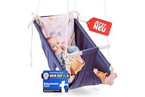 ISIPISI LEBE ENTSPANNTER isipisi Babyschaukel | Baby Wippe für Babys von 6 Monate - 5 Jahre | Baby Schaukel Indoor & Outdoor mit OekoTex 100 Siegel | Baby Sachen für Neugeborene & Säuglinge | (Schmetterling)