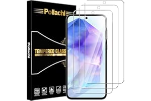 Pollachi Zaprojektowana dla Samsung Galaxy M35/A55 5G osłona ekranu [3 sztuki] folia ze szkła hartowanego, twardość 9H, odporna na wybuchy, odporna na odciski palców, folia ochronna bez pęcherzyków
