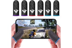 WHYCNJL 6 Stück Pubg Mobile Game Finger Sleeve Touchscreen Fingerhülse 0.3Mm Ultradünn Anti-Sweat Fingerset Empfindliche Atmungsaktiv Gaming Daumenhüllen Fingerhülsen Für Gaming