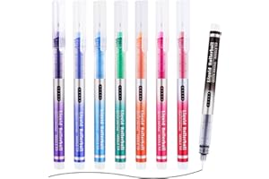 EYEYE 0.5mm Needle Tip Rollerball Pens Multicolor 8 Assorted Colours Quick Dry Extra Fine Point Pen Smooth Writing Pens for Colouring, Journaling, Note Taking, Office, School Supplies, Doodling Gifts