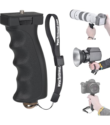 Zalati Camera Handgreep – Stabilisator Met 1/4” Schroef, Antislip Pad, Draagbare Houder Voor Camera’s En Statiefmontage
