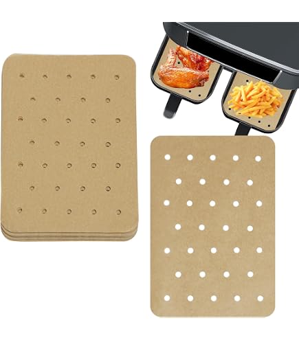 200 Stück Backpapier Für Heißluftfritteuse – 14x20,5 Cm, Perforiert, Universell Für Airfryer & Ofen