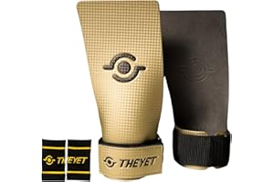 Theyet Calleras para Crossfit sin Agujeros | Muñequeras Algodon Regalo | Guantes Cross Training Gimnasio Hombre y Mujer | Grips Guantillas Protección Manos Agarres Pesas Barra Fitness Calistenia Gym