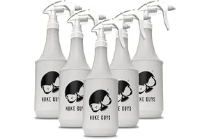Nuke Guys 5 x sprayflaska 1 l för fyllning, kemiskt resistent med högkvalitativt Canyon sprayhuvud och skala