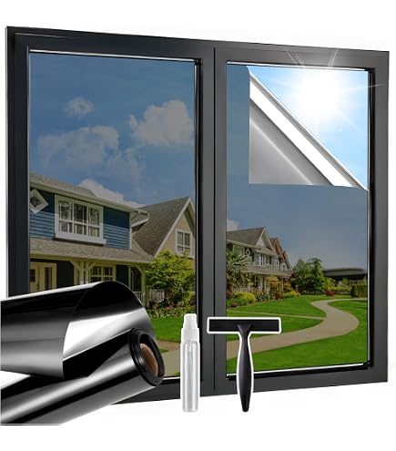 Folien-Gigant Sonnenschutzfolie Selbstklebend Fensterfolie Tönungsfolie für Fenster 75 x 300 cm silber Küche, Haushalt & Wohnen