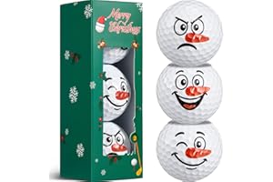BBTO Set di 3 Palline da Golf Natalizie Divertenti con Scatola Idea Regalo Originale per Compleanno Regalo di Natale per Golfisti Appassionati di Golf Amici Familiari Colleghi