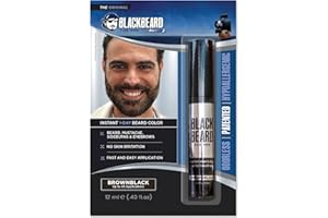 Blackbeard for Men Formula X - Instant Brush-on Beard & Mustache Color - 1-pack (Brownblack) by Blackbeard for Men