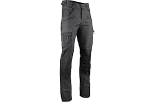 LMA WORKWEAR 1880 - Pantalon de Travail Renforcé avec Poches Genouillères - 1261 Argile - Bicolore, Multipoches, Ultra-Résistant - Idéal BTP, Industrie, Artisanat