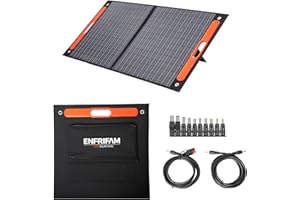 ENFRIFAM 100W Solarpanel faltbares 18V Monokristallines Solarladegerät mit USB DC Ausgängen,Tragbares Solarpanel für Kraftwerk, Camping, Auto, Wohnwagen, Wohnmobil