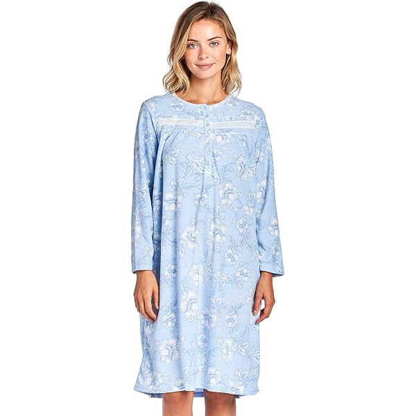 Shadowline Women's Petals 3/4 Sleeve Waltz Coat - 41 Inch Embroidered Robe/Nightgown - View #9