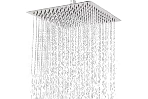 XIXITAIHAO duschkopf regendusche 12 Zoll, Regenduschkopf 30x30cm Eckig aus Edelstahl, Selbstreinigende Regendusche Brausekopf Quadratisch, Chrom