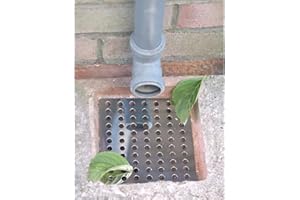 Lime Shop 2-Pack 15x15 Centimeter Rustproof Stainless Steel Swirl Drain Covers - Hopper Lids - Outdoor Drain Cover - Metal Drain Covers Outdoor