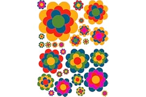 GAMESMONKEY Autoaufkleber Blumen Gänseblümchen Prilblumen Tuning - 27/54/108 Stück - Lustige Karosserie Motorrad Fahrradhelm Glasaufkleber (Medium, 27 Stücke, Farbe 012)