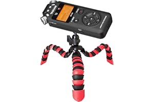 TronicXL Profi TRIPOD 1 Flexibles Stativ Diktiergerät Audiorekorder Aufnahmegerät 1/4 Zoll zb kompatibel für Roland Philips Tascam Sony Olympus Zoom H4n Pro H5 H6 mobile Recorder H2n Halterung