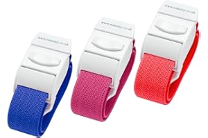 ‎ROLSELEY 3 Farben Venenstauer Stauschlauch Stauband von Rolseley (Blau/lila/Rot)