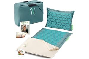 BACKLAxx ® tapis acupression – tapis massage pour la détente du dos, de la nuque et des épaules – tapis d acupression contre les tensions – tapis de massage avec coussin, tissu et sac