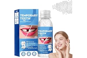 SHUNJIAN Temporary Tooth Filling Repair Kit,Denture False Teeth Repair Beads for Missing or Broken Tooth,Moldable False Teeth Replacement,Broken Tooth Repair Kit,Teeth Gap Filler,Friendly to User,Multiple Use