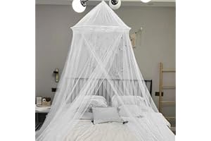 LYNBLY Mosquitera Cama Matrimonio, 60×250×1100cm Cama mosquitera de Malla, Cúpula Mosquitera Cama Grande, Cama Portátil Mosquitose,para Cama Doble e Individual, fácil instalación