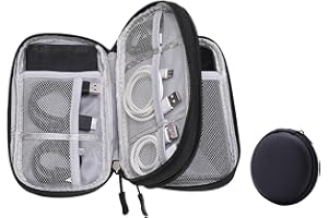 GWAWG 2 x organizer na kable, dwuwarstwowy organizator na akcesoria elektroniczne, uniwersalna torba podróżna na gadżety