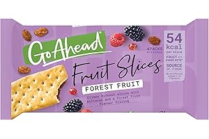 Go Ahead Forest Fruit Crispy Fruit Slice 4 Snack Bars, 174 g (1 Pack of 4 Bars)