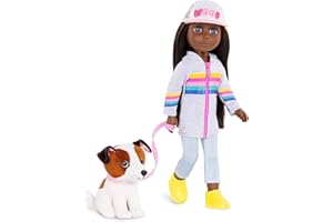 Glitter Girls GG51078Z Battat – 35,5 cm lalka ze strojem i pluszowym psem zwierzątkiem – Jana i przytulankami – zabawki, ubrania i akcesoria dla dzieci w wieku od 3 lat