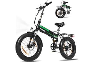 HITWAY Vélo électrique pour Adultes 20" x4.0 Fat Tire E Bike avec Moteur 250W, Pliable Electric Bike avec Batterie Amovible 48V/36V 12Ah E Bike Longue portée pour Montagne, Plage, Neige